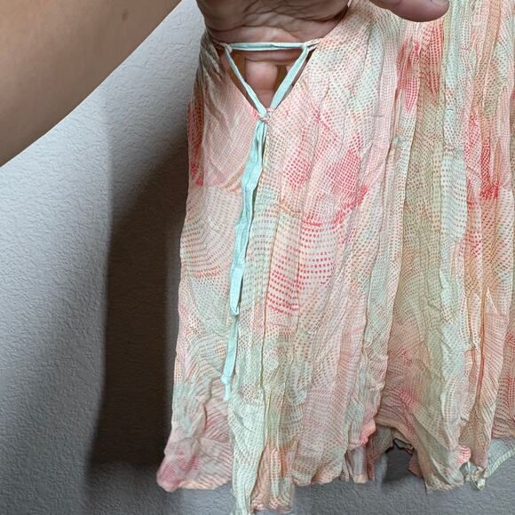 Free People Medium Pastel Swing Cami Top Spaghetti Strap Season in the Sun - Picture 4 of 7